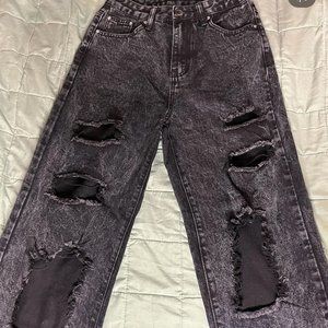 black denim pants